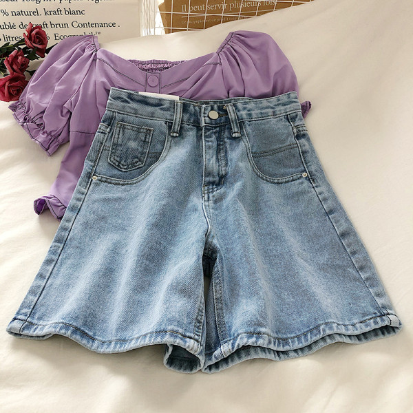 Naiste vabaaja kõrge vöökohaga teksad