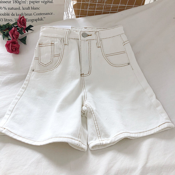 Naiste vabaaja kõrge vöökohaga teksad