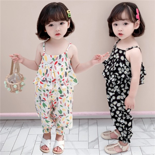 Krāsains bērnu komplekts meitenēm, ieskaitot topu un bikses