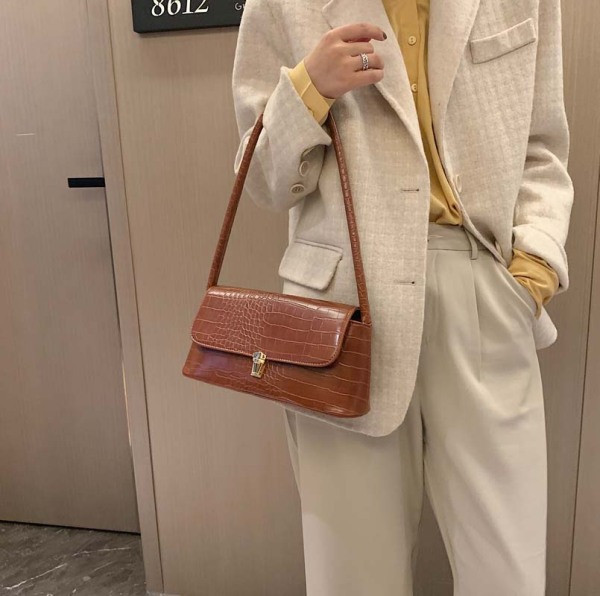 Geantă de umăr de zi cu zi pentru femei din piele ecologică