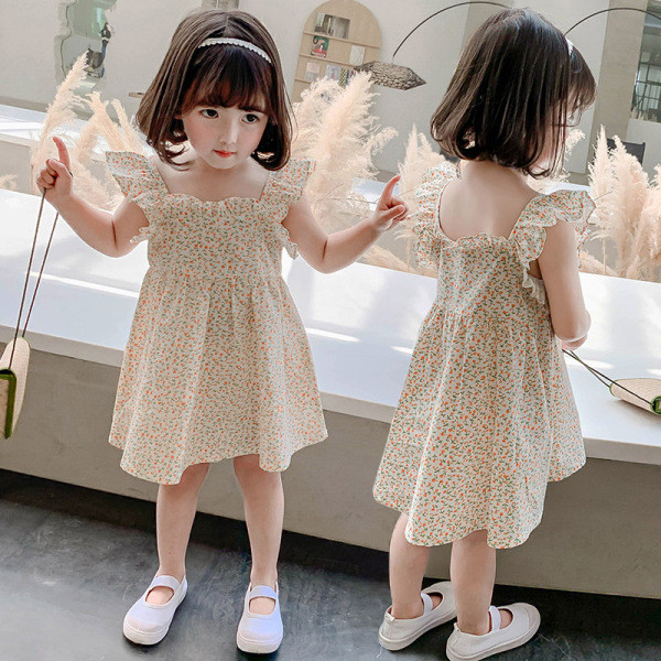 Rochie de vara pentru copii cu decolteu patrat