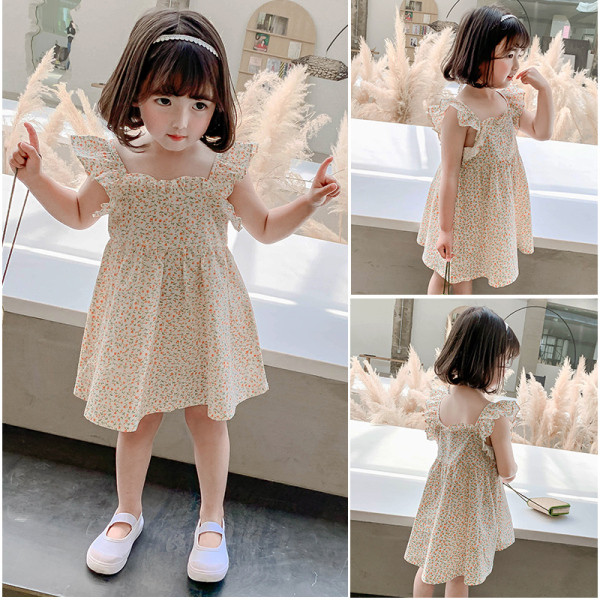 Rochie de vara pentru copii cu decolteu patrat