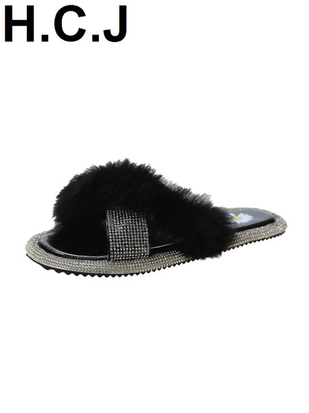 Papuci de vara dama cu element de puf