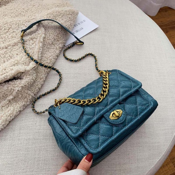 Geanta eleganta de dama cu maner lung metalic