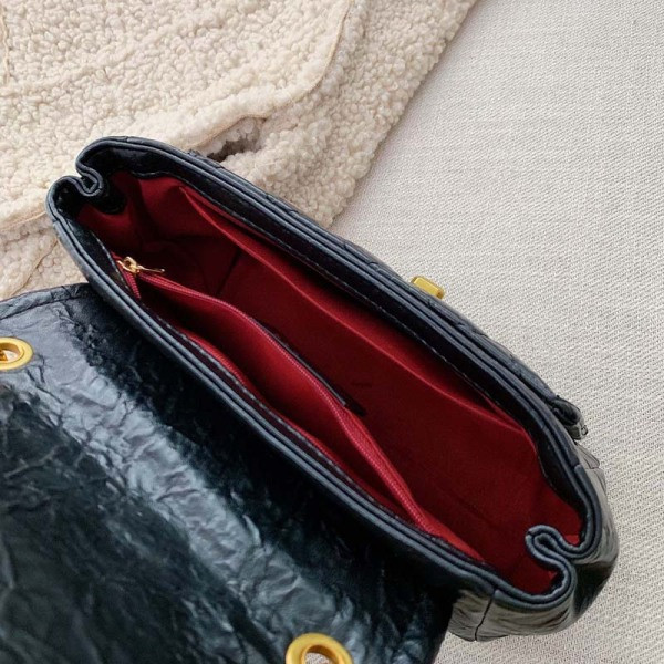 Geanta eleganta de dama cu maner lung metalic