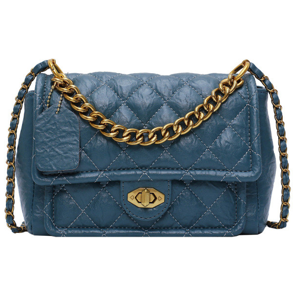 Geanta eleganta de dama cu maner lung metalic