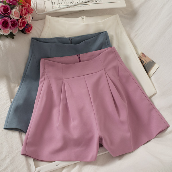 Pantaloni scurți casual dama model lat cu fermoar