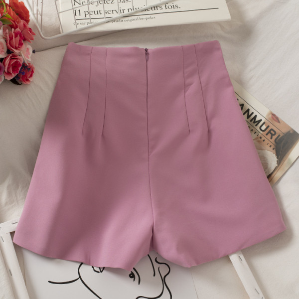 Pantaloni scurți casual dama model lat cu fermoar