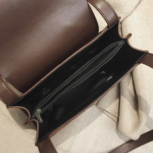 Geantă de umăr de actualitate pentru femei cu mânere scurte