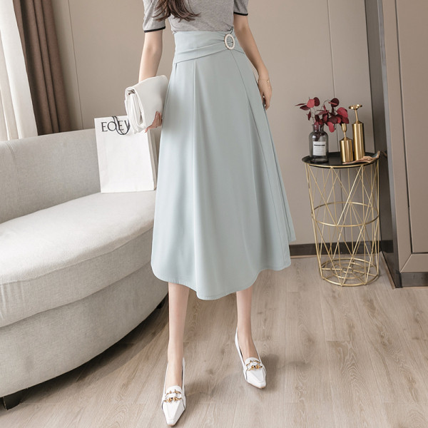 Sieviešu svārki ar augstu vidukli - vidēja garuma