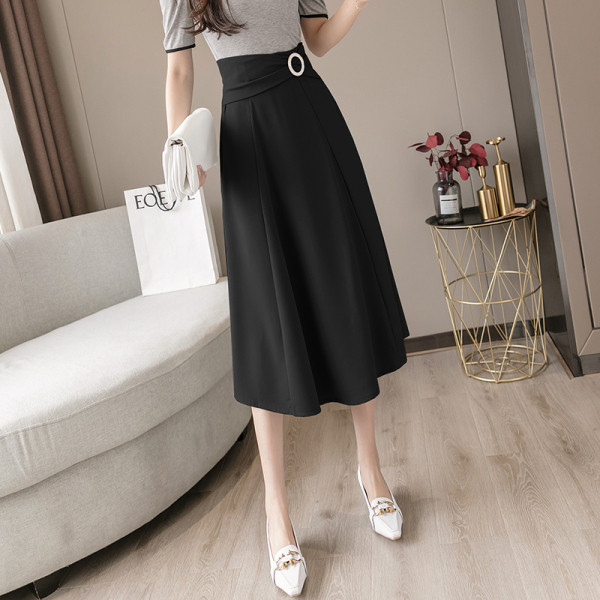 Sieviešu svārki ar augstu vidukli - vidēja garuma