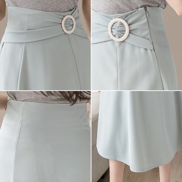 Sieviešu svārki ar augstu vidukli - vidēja garuma