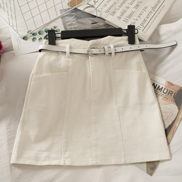 Fusta casual dama cu centura - A-line