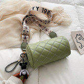 Ümmarguse kuju ja laia sangaga naiste kaasaegne ökonahast kott