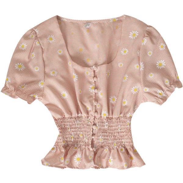 Cămașă de damă cu mâneci scurte și decolteu pătrat