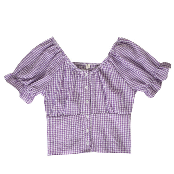 Cămașă de damă cu nasturi și decolteu în V