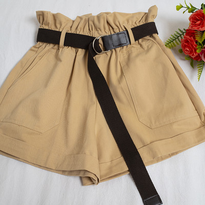 Pantaloni de dama model lat cu centura si talie inalta