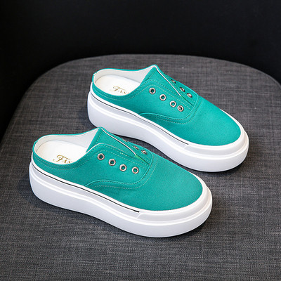 Pantofi casual dama fara sireturi si talpa inalta