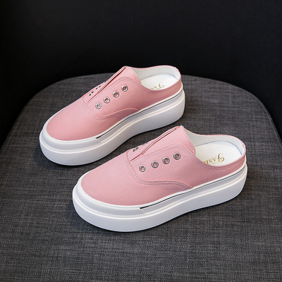 Pantofi casual dama fara sireturi si talpa inalta