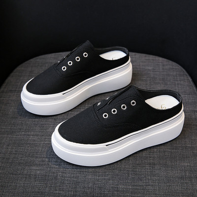 Pantofi casual dama fara sireturi si talpa inalta