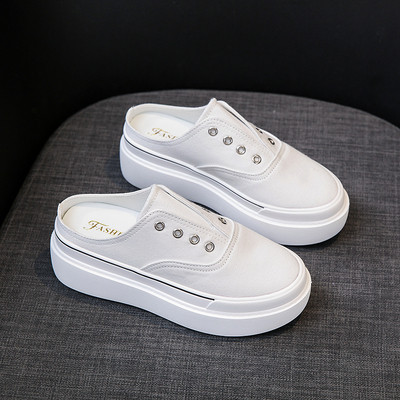 Pantofi casual dama fara sireturi si talpa inalta