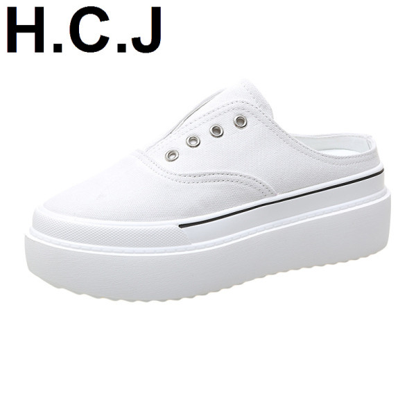 Pantofi casual dama fara sireturi si talpa inalta