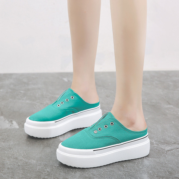 Pantofi casual dama fara sireturi si talpa inalta