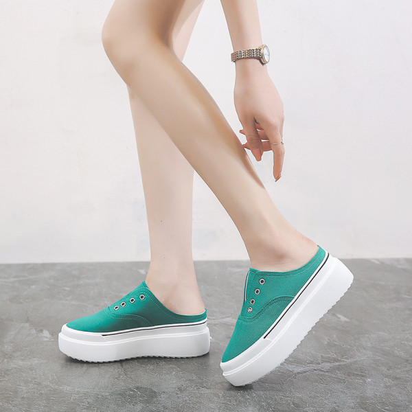 Pantofi casual dama fara sireturi si talpa inalta