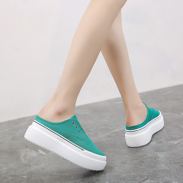 Pantofi casual dama fara sireturi si talpa inalta