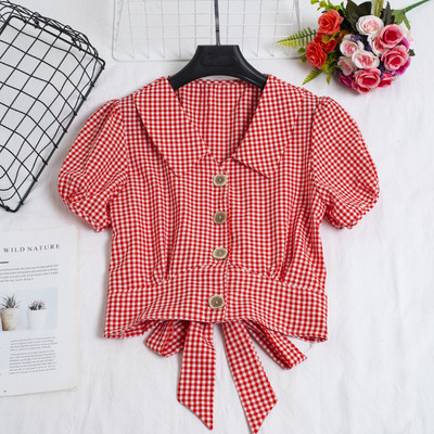 Vabaaja naiste särk lipsude ja nööpidega