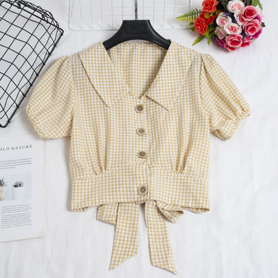 Vabaaja naiste särk lipsude ja nööpidega