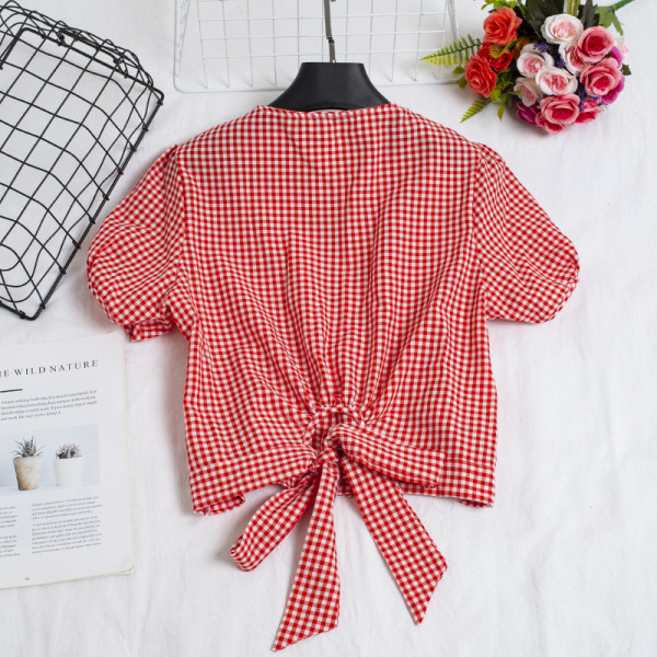 Vabaaja naiste särk lipsude ja nööpidega