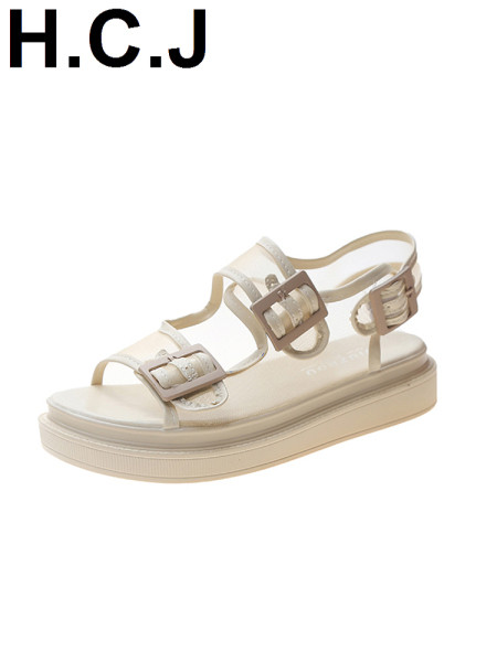 Võrgusilma ja kõrge tallaga naiste sandaalid