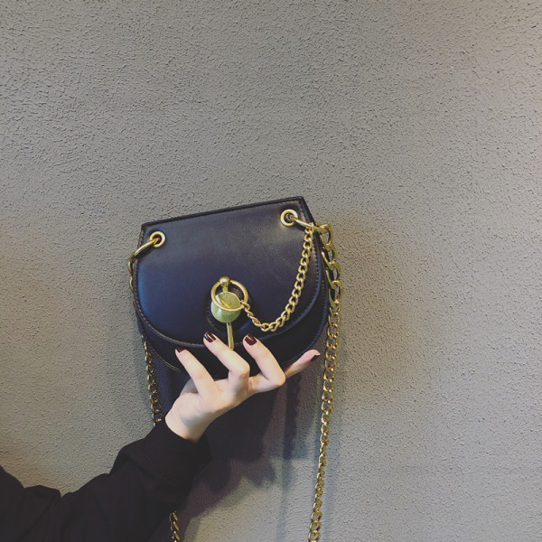 Öko-nahast moodne naiste minikott metallist sangaga