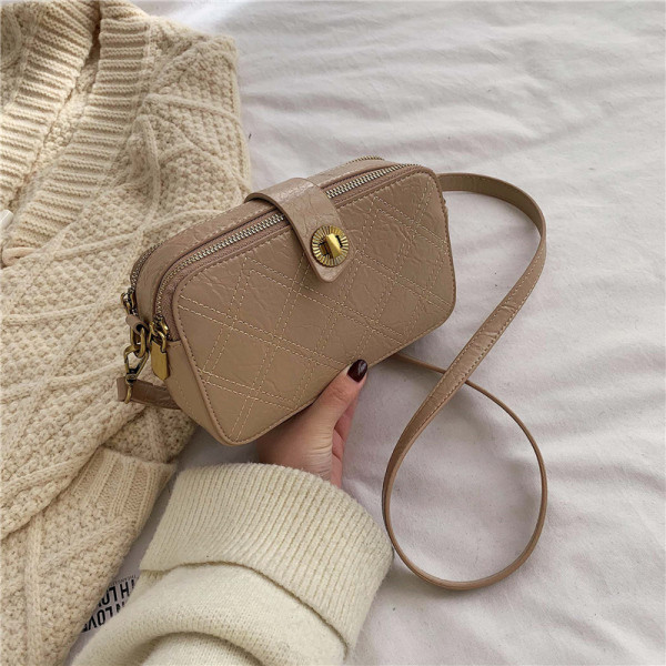 Geantă de umăr pentru femei, de ultimă generație, cu fermoar și mâner lung și subțire