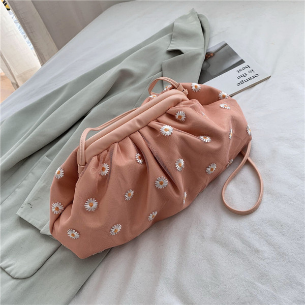 Moodne naiste kott lillelise õige laia mudeliga