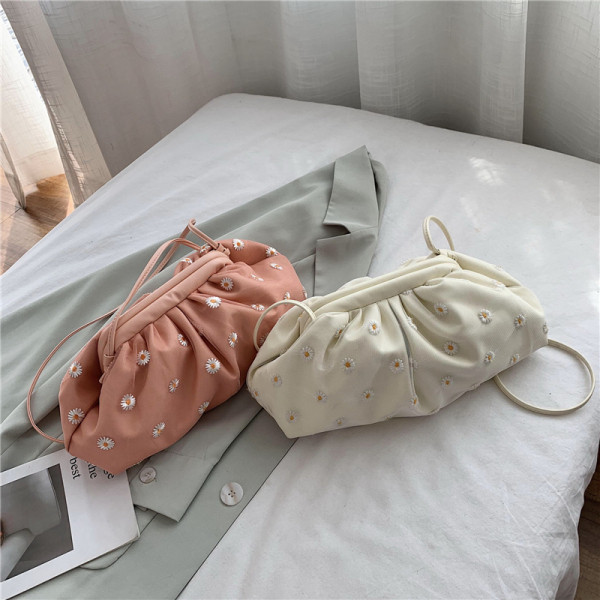 Moodne naiste kott lillelise õige laia mudeliga