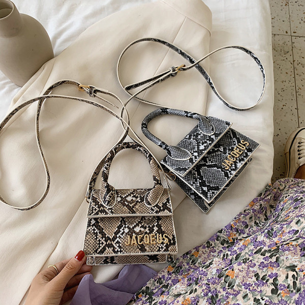 Stilīga sieviešu mini soma ar īsu un garu rokturi