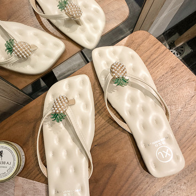 Model nou de papuci de damă peste deget cu decor 3D în formă de ananas