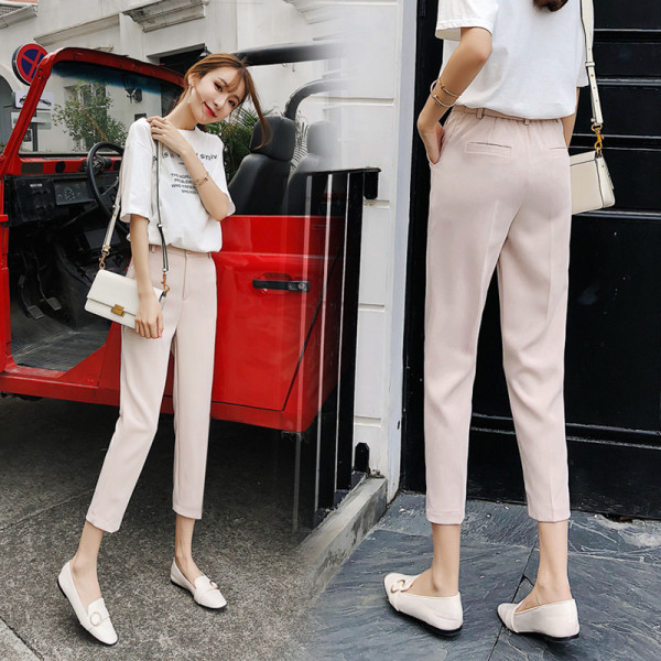 Pantaloni moderni de dama cu talie inalta si marimi pana la 3XL