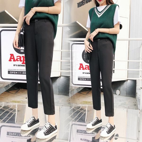 Pantaloni moderni de dama cu talie inalta si marimi pana la 3XL