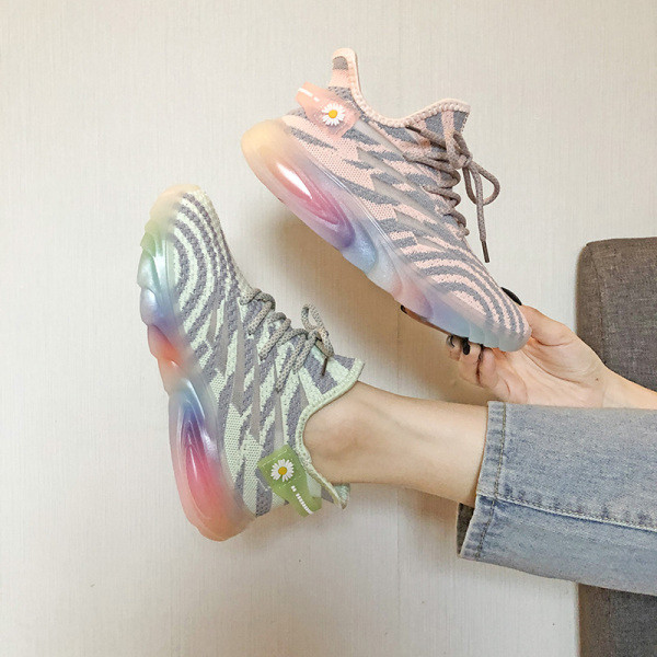 Tenisi casual dama confectionati din material textil cu talpa colorata