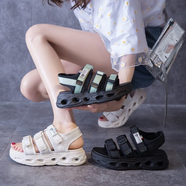 Sandale de dama sport-casual cu talpa inalta