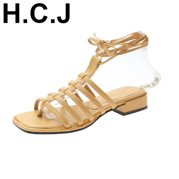 Sandale de dama cu bretele din piele si talpa plata