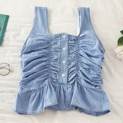 Top de damă modern cu bucle și nasturi