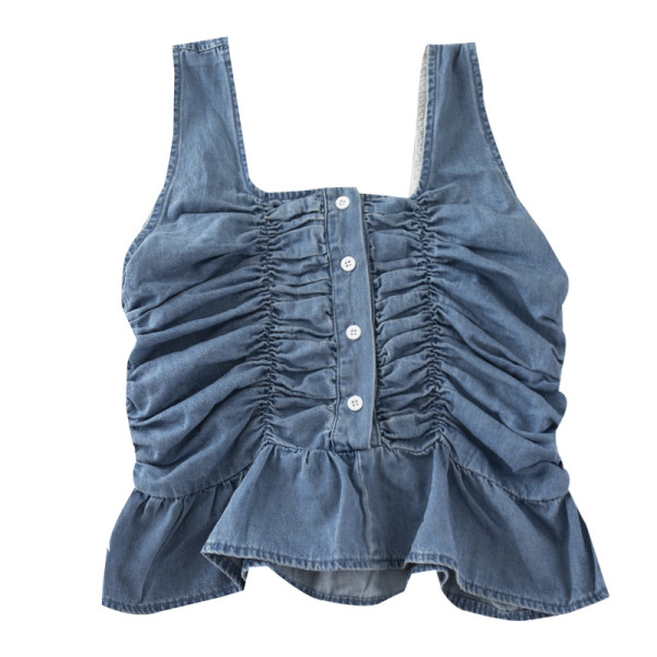 Top de damă modern cu bucle și nasturi