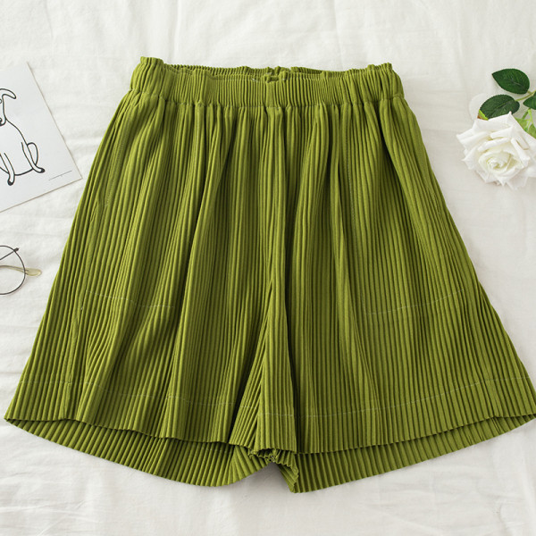 Pantaloni de dama plisati cu talie inalta