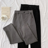 Modernas sieviešu bikses ar augstu vidukli un pogu