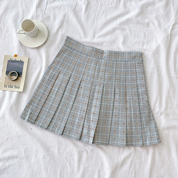 Fusta de dama plisata in stil retro cu talie inalta