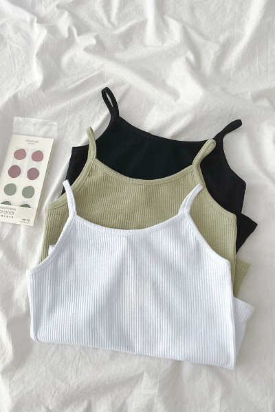 Maiou casual dama model simplu cu bretele subtiri